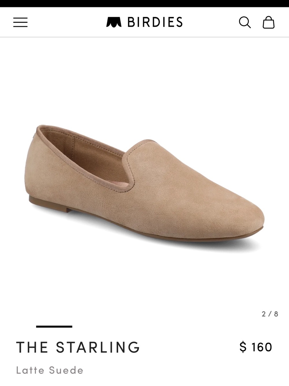 Birdies Starling Loafer in Latte Suede 7.5